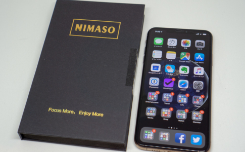 Nimaso iPhoneXS Max 用 全面保護フィルム
