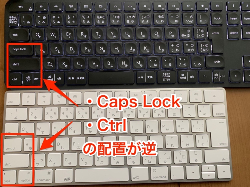 上：CRAFT 下：Magic Keyboard