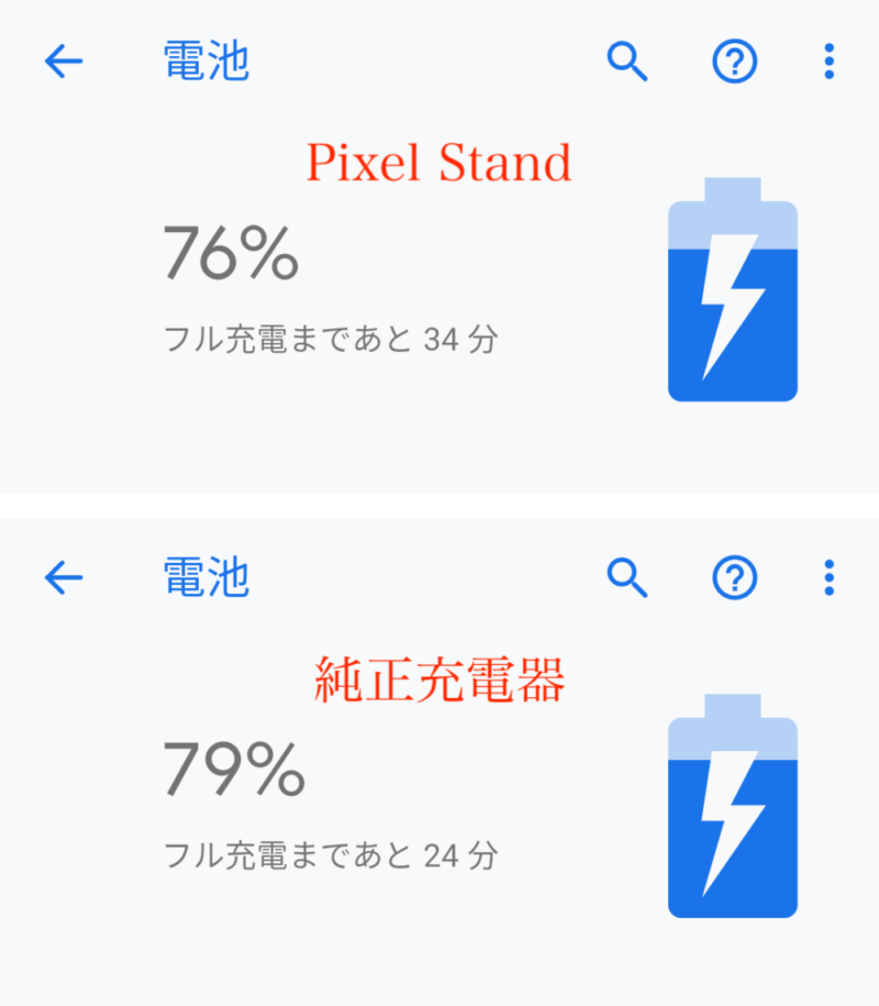 ScreenshPixel Stand充電速度の比較ot_20190131-152825