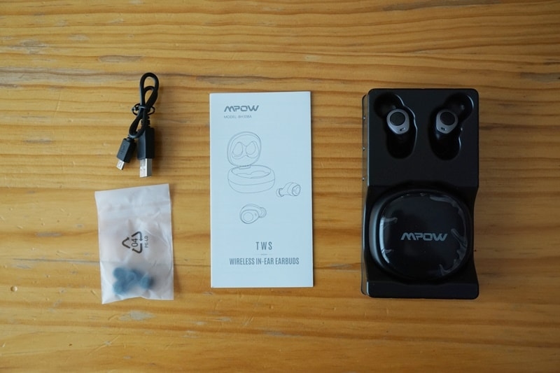 【Mpow T3 Bluetooth イヤホン】本体と同梱品