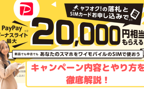 Y!Mobile2万円分のPayPayボーナスライトがもらえるキャンペーン詳細ゆりちぇるアイキャッチ
