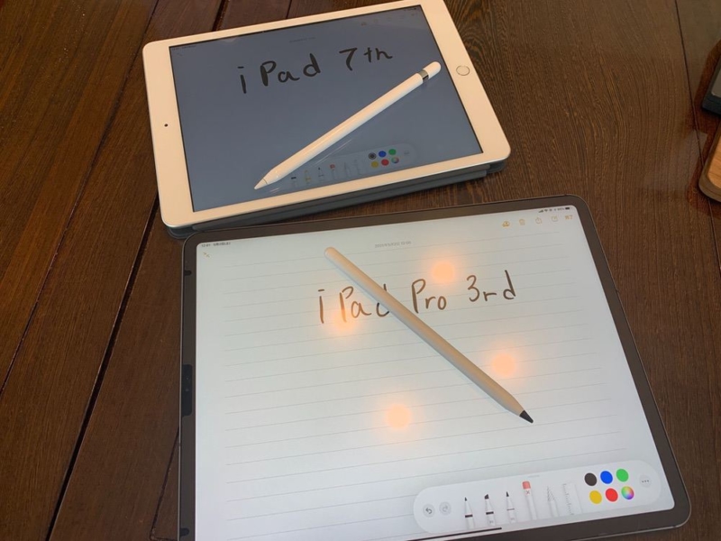 iPad 第7世代とiPad Pro 12.9インチ