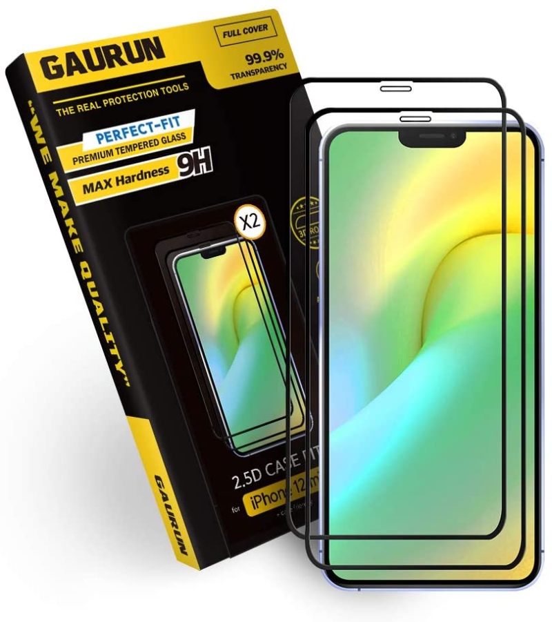 GAURUN(ガウラン) iPhone 12・12 Pro用 2.5D プライムケースフィットガラス