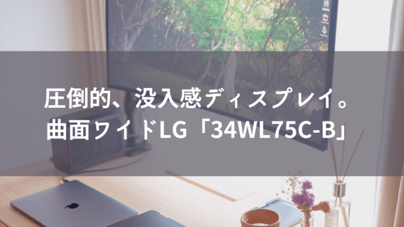 LG「34WL75C-B」曲面ワイドディスプレイ